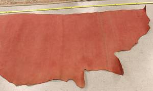 lot 76 image: Real Leather Have Cow Remnant Fire Brown Color Measure Apprx. 84 Inch X 38 Inch