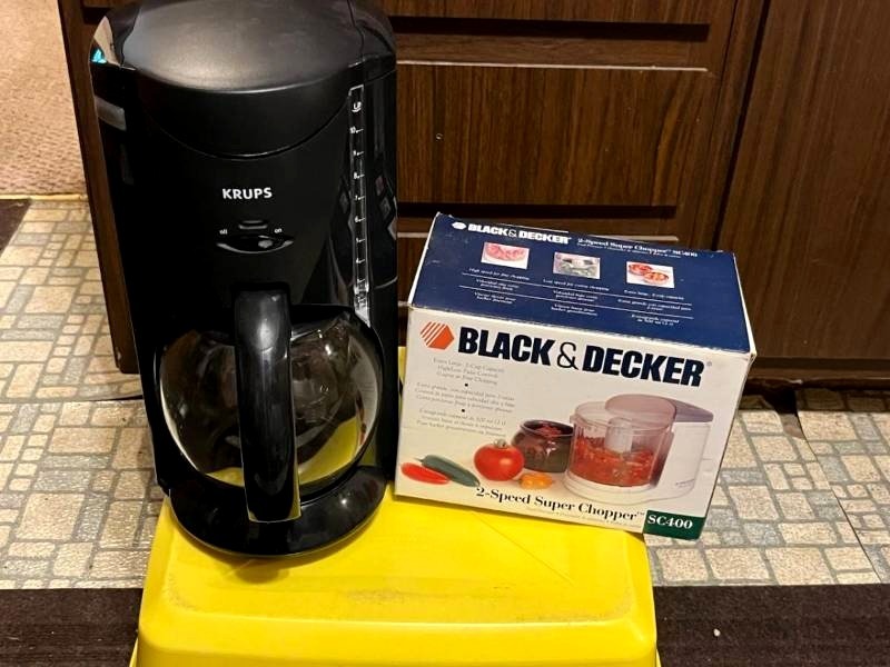 Krups Coffee Maker and Black Decker 2 Speed Super Chopper Model