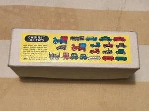 lot 36 image: Vintage Cabinet of Toys Boxed Set of Cast Metal Vehicles by Shackman