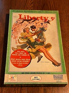 lot 49 image: Vintage Unopened Milton Bradley Liberty 5 cent 500 Piece Jigsaw Puzzle