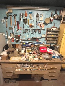 lot 64 image: Shop Desk and Contents