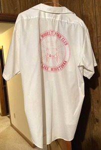 lot 82 image: RARE Vintage Union Made Model T Ford Club of Minnetonka Work Shirt (Size Large) with Red Logo