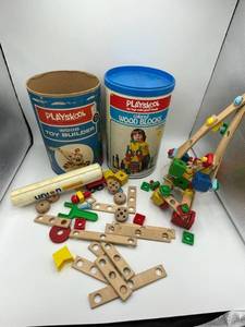 lot 97 image: Vintage Toy Lot #3 - Playskool Colored Building Blocks