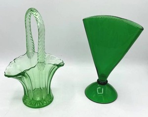 lot 108 image: Vintage Green Glassware