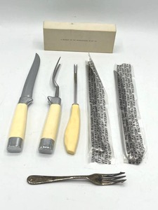 lot 157 image: Vintage MCM DinnerSteak Knives including Pfaltzgraff