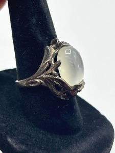 lot 179 image: Vintage Sterling Moonstone Ring with WJS stamp