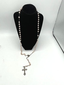 lot 189 image: Vintage Sterling Silver Rosary Necklace