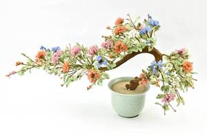 lot 42 image: Asian Hardstone Artificial Bonsai Tree