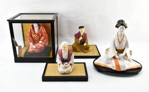 lot 94 image: Four Hakata-Style Japanese Dolls