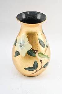 lot 108 image: Baum Bros Formalities Gold Gilt Vase with Bird and Flowers