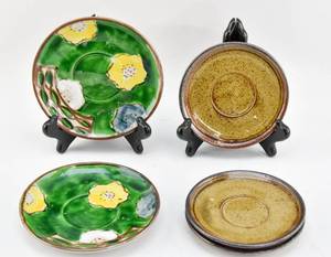 lot 163 image: Assortment of Five Asian Ceramic Saucer Plates