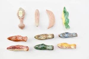 lot 161 image: Group of Small Ceramic Chopstick Rests