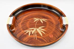lot 205 image: Lacquered Asian Inspired Serving Tray