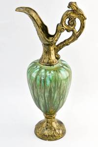 lot 231 image: LaMoine Trader Painted Ceramic Pitcher Style Vase