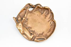lot 200 image: Bronze Art Nouveau Nude Lady in Waves Dish