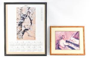 lot 31 image: Two Framed Prints by Kiro Urdin and Yoshie Hayashi