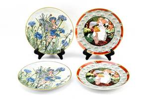 lot 233 image: Two Pairs of Decorative Fairytale Plates from Heinrich, Germany