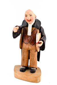 lot 258 image: Italian Carved Wood Teacher Statuette by Anri