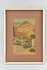 lot 33 image: Autumn in Hakone Museum Woodblock by Toshi Yoshida