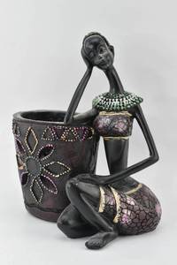 lot 293 image: African Sculpture with Cup