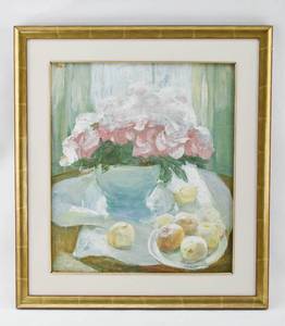 lot 278 image: Still Life Painting on Board Signed JB