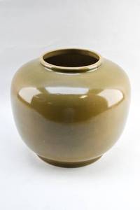 lot 148 image: Large Olive Green Ceramic Bowl