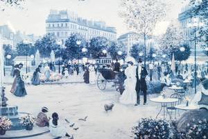 lot 309 image: Framed Parisian Street Scene Print by Christa Kieffer