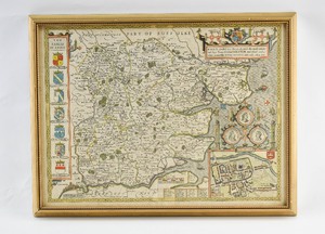 lot 234 image: Framed Map of Essex by John Speed