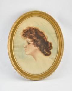 lot 18 image: Watercolor Painting of Womans Portrait