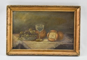lot 29 image: Still Life Oil Panting Signed Lura Haun 1993