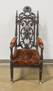 lot 13 image: Antique Gothic Revival Chair