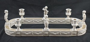 lot 252 image: Lenwile Ardalt 16 Piece Porcelain Flower Ring Table Garniture