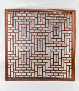 lot 54 image: Chinese Wooden Architectural Screen #1