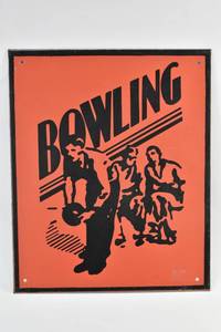 lot 62 image: Vintage Printed Metal Bowling Sign