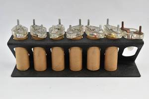 lot 279 image: Antique James Millen Grid Dip Meter Coils and Holder