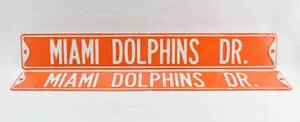 lot 60 image: 2 Miami Dolphins Street Signs