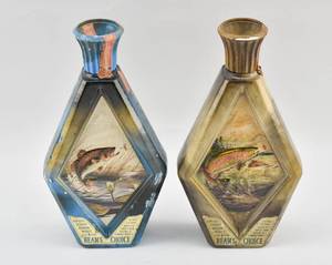 lot 36 image: 2 Jim Beam Collector Bottles with James Lockhart Design