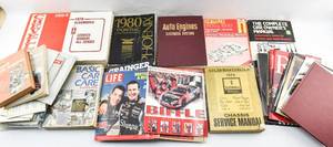 lot 128 image: Group of Vintage & Modern Car Manuals & Books