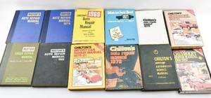 lot 129 image: Group of Vintage Car Repair Manual Books, Chilton & Motor