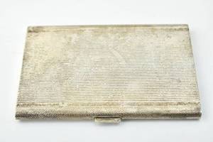 lot 87 image: Antique Silver Hued Metal Cigarette Case
