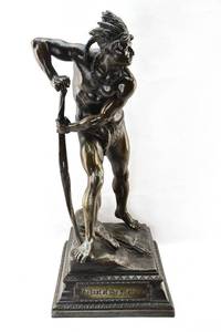 lot 1 image: The Last of the Mohicans Metal Sculpture Signed N. Plaza