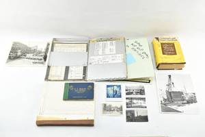 lot 224 image: Assortment of Vintage Workers Logs, Book, & Photos