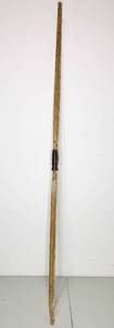 lot 54 image: Vintage Long Wooden Bow with Strings and Grip