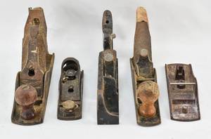 lot 253 image: 5 Vintage Woodworking Planes, Trustworthy & Stanley