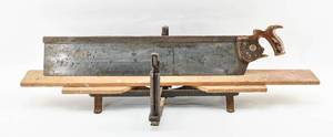 lot 257 image: Antique Henry Disston & Sons Saw and Miter Box