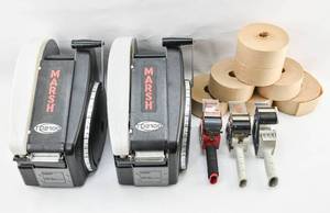 lot 287 image: Pair of Marsh TD2100 Tape Dispensers and Other Tape Accessories