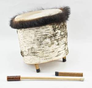 lot 193 image: Birch Wood Lined Circular Drum