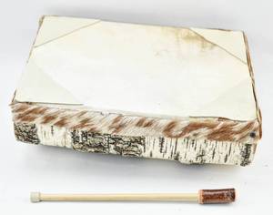lot 194 image: Birch Wood Lined Rectangular Drum