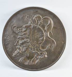 lot 164 image: Bronze Toned Decorative Mars Plaque
