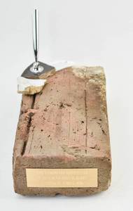 lot 183 image: Brick from the Homestead of Rev. John M Berry Circa 1820s with Pen Rest